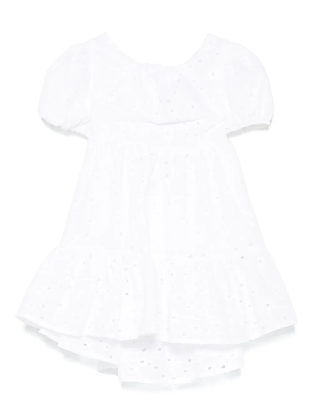 Miss Grant Kids アイレットレース ワンピース - ホワイト Miss Grant Kids アイレットレース ワンピース - ホワイト
