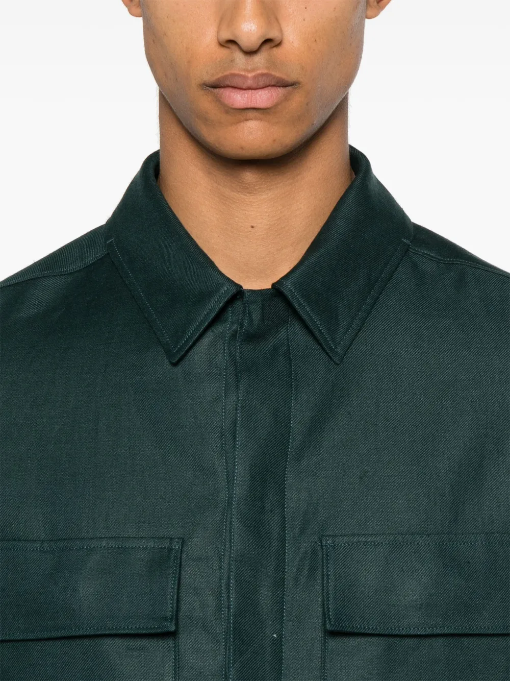 Zegna linen shirt Groen