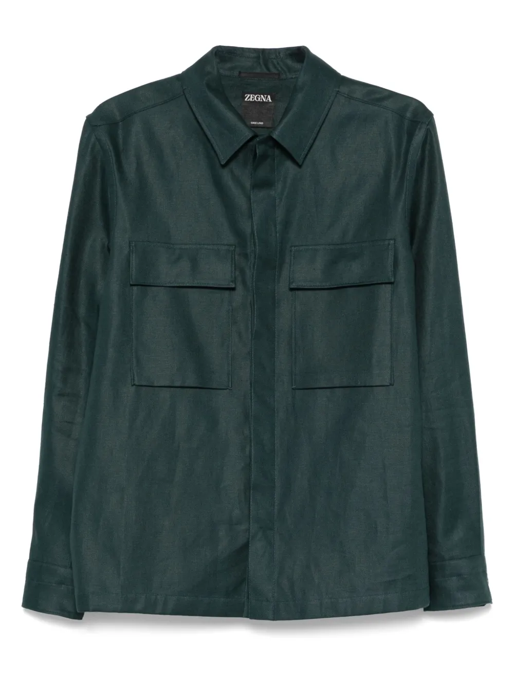 Zegna linen shirt Groen