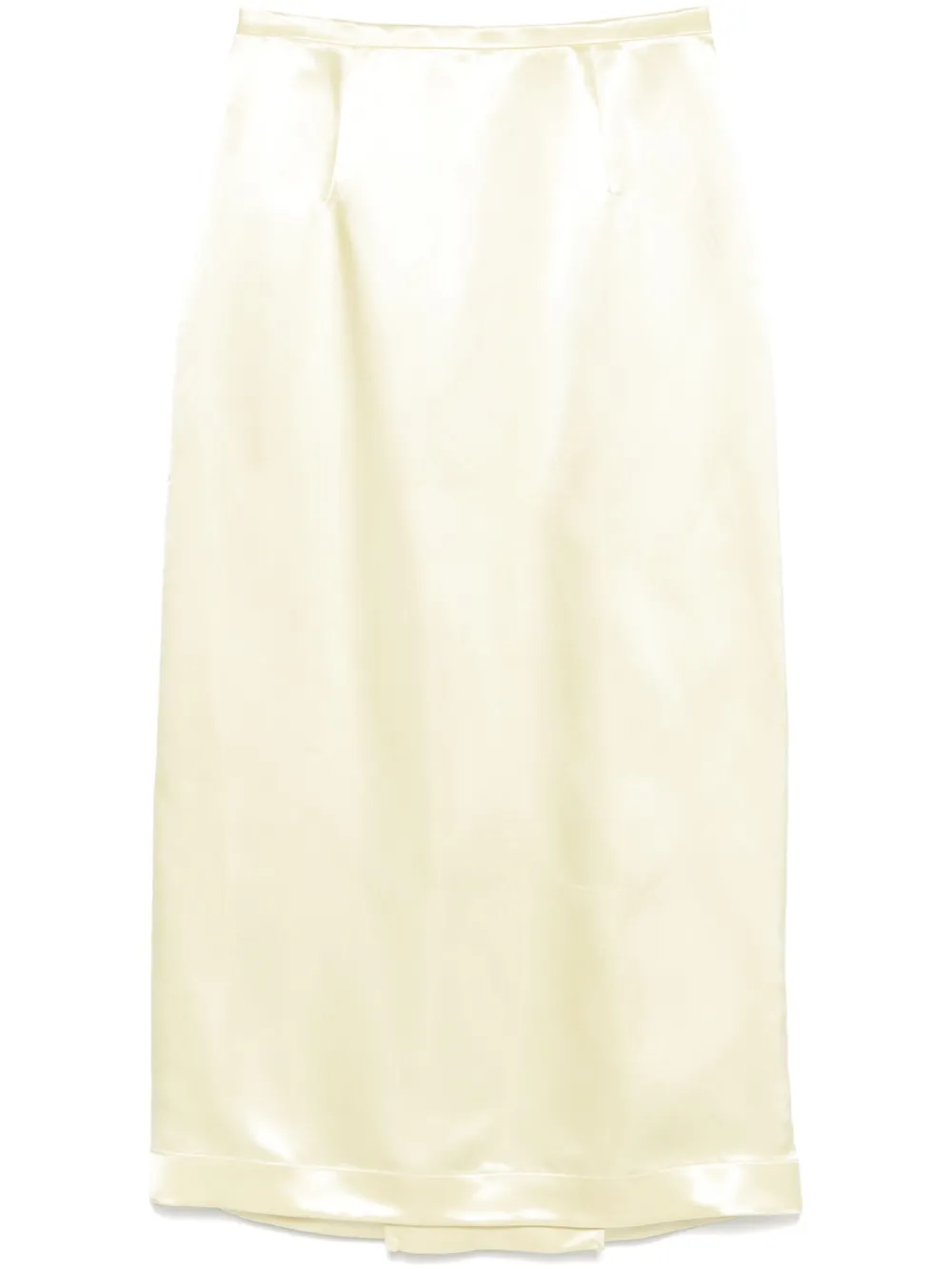 satined midi skirt