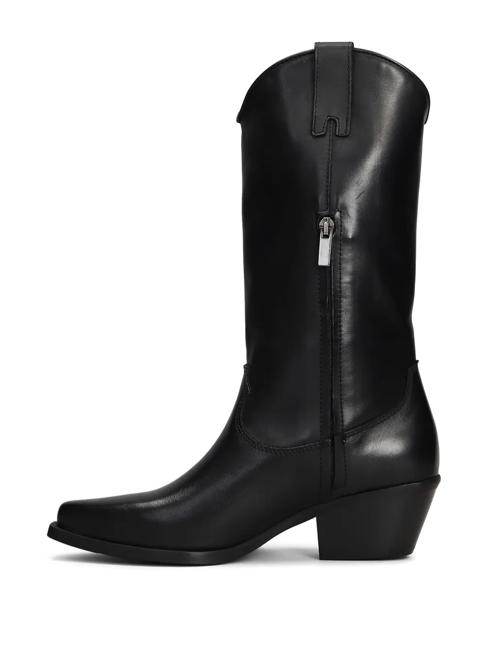 Metisse 55mm leather boots Black