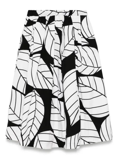 Comme Des Garçons Pre-Owned 2000's leaf-print midi skirt
