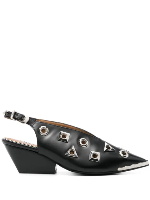 Toga Pulla 55mm stud-embellished slingback pumps