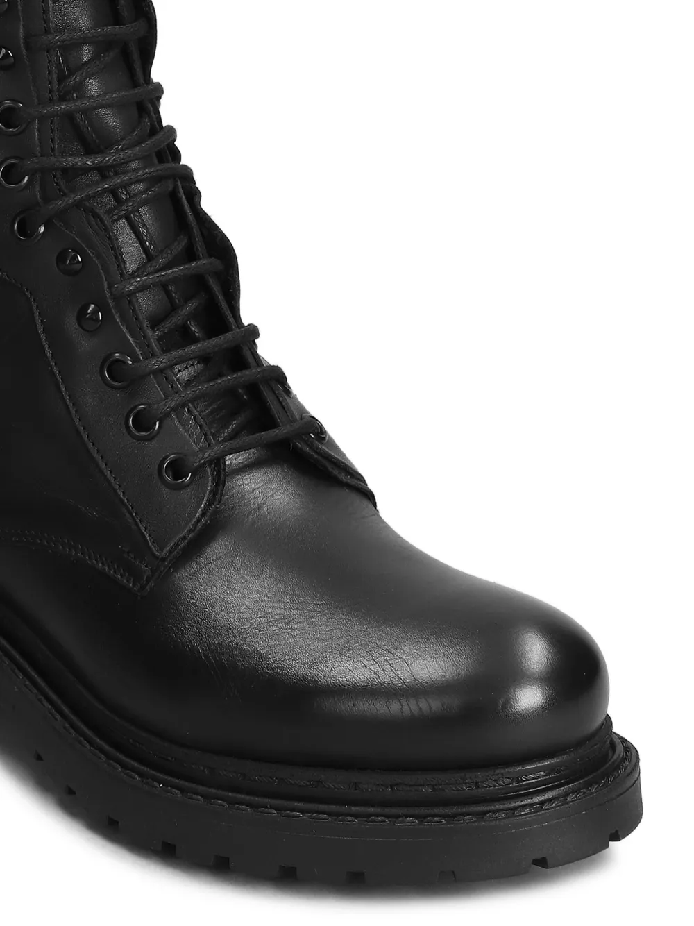 Metisse Leren combat boots Zwart