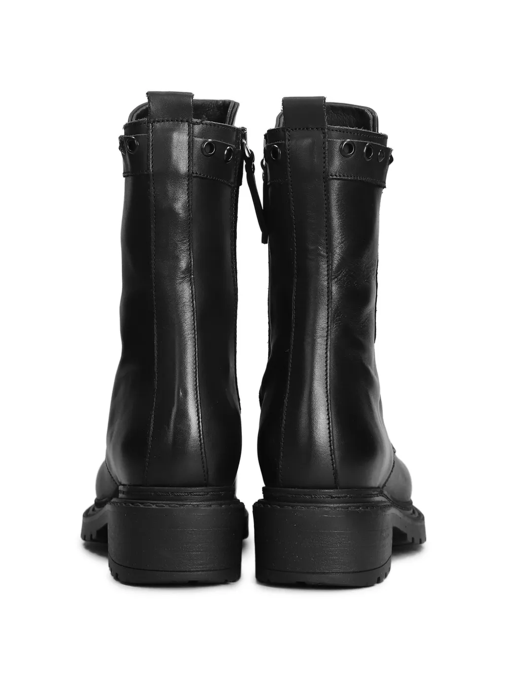 Metisse Leren combat boots Zwart
