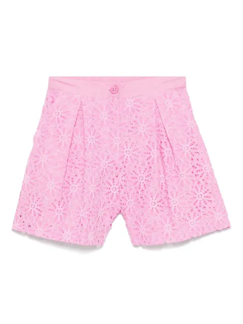 Miss Grant Kids floral-lace shorts