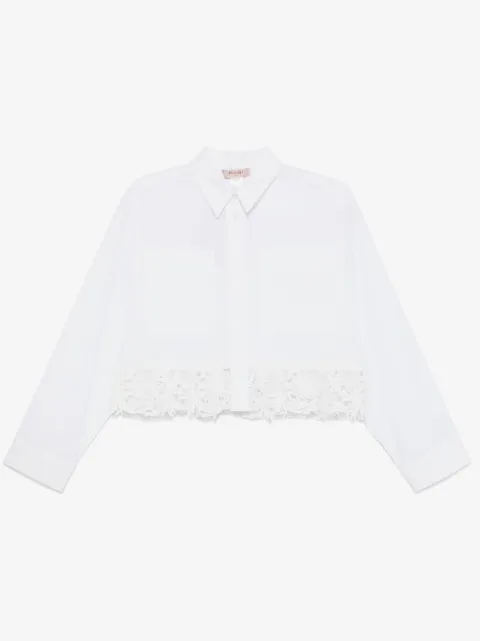 TWINSET camisa de popelina con encaje