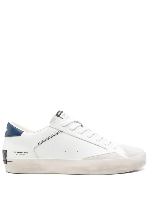 Crime London Distressed Sneakers | White | FARFETCH