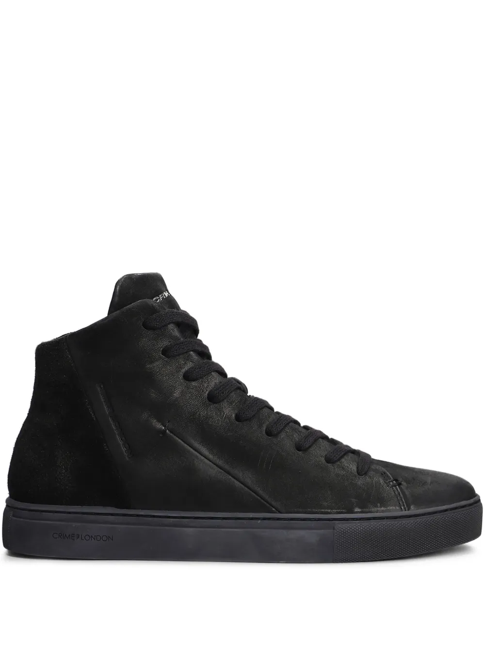 Crime London Minimal hi-top sneakers Black