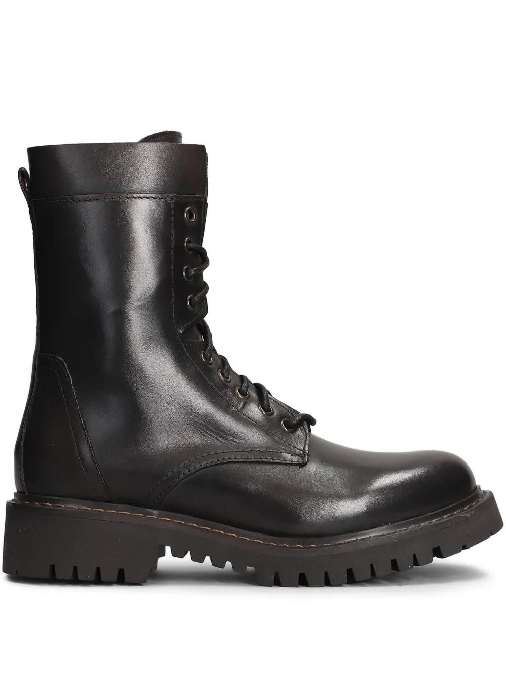 Julie Dee leather combat boots Brown