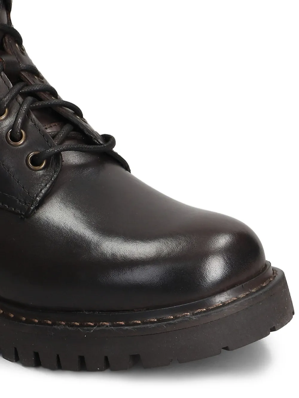 Julie Dee leather combat boots Brown