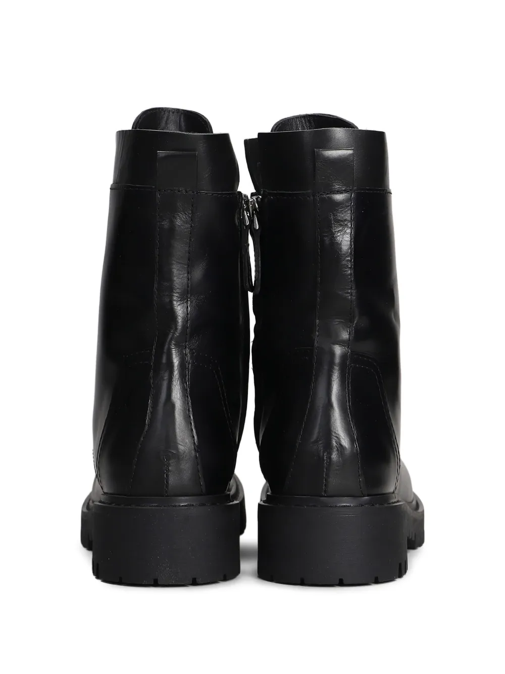 Julie Dee leather combat boots Black