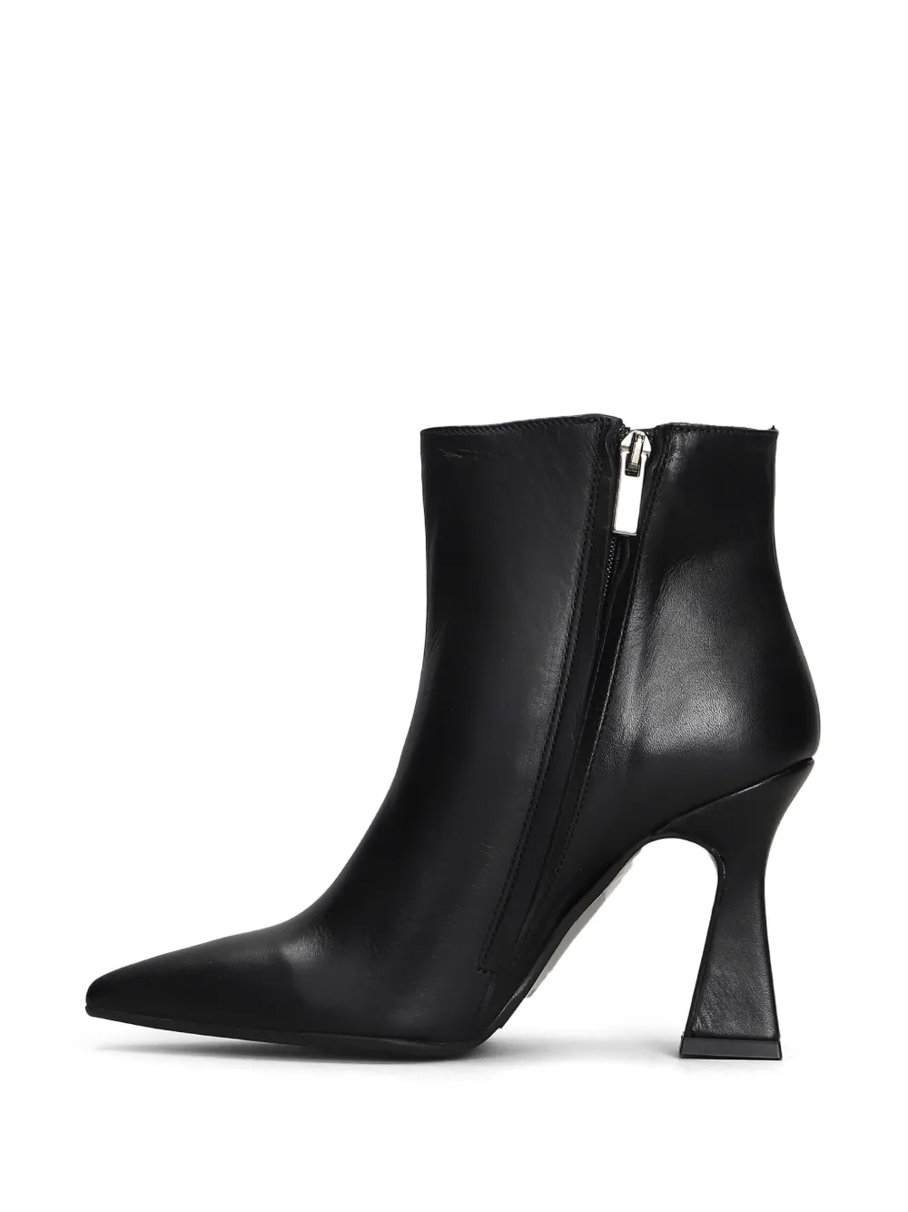 Gisel Moire 95mm ankle boots Black