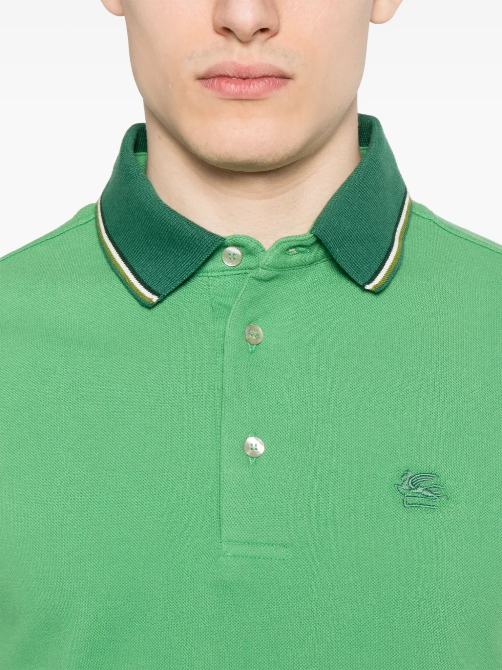 ETRO Poloshirt met borduurwerk Groen