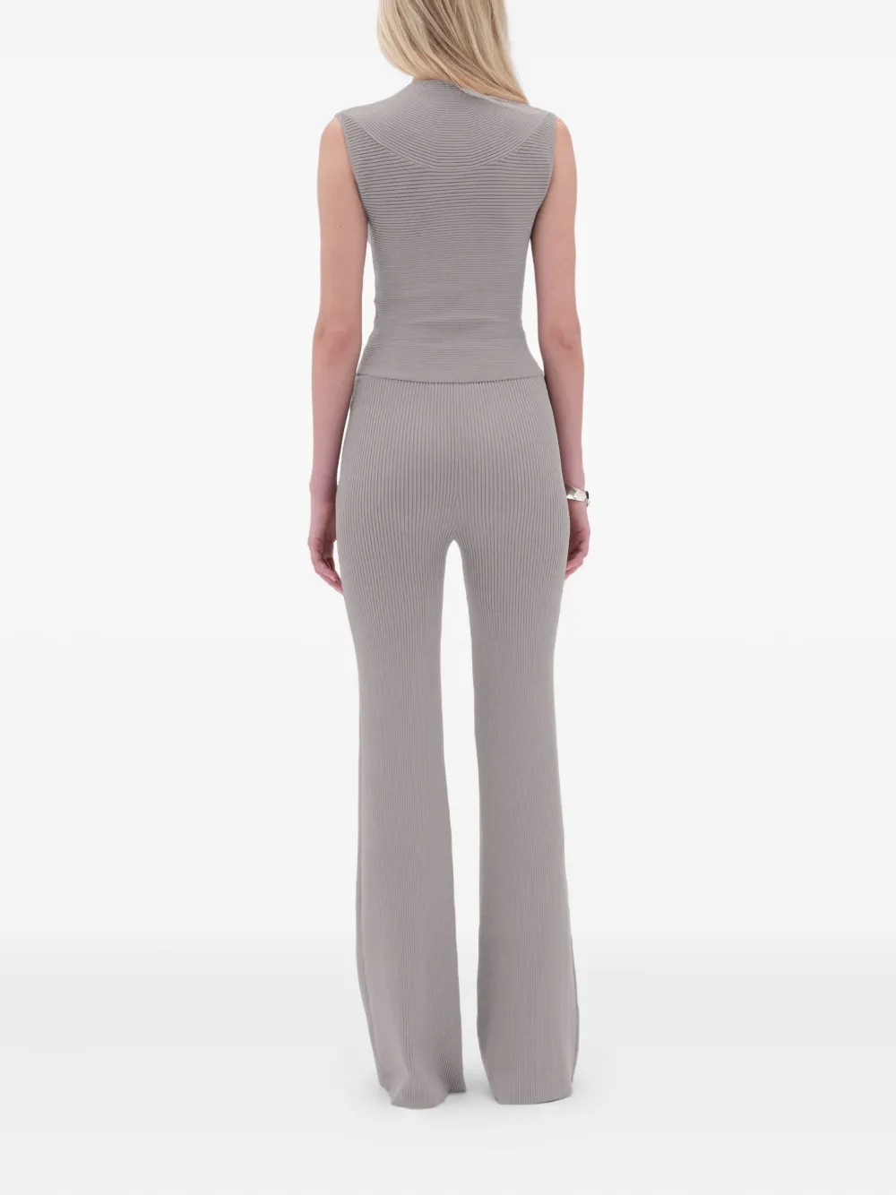 REMAIN Ribgebreide broek Grijs