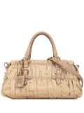 Prada Pre-Owned 2010-2024 Tessuto Gaufre satchel - Brown