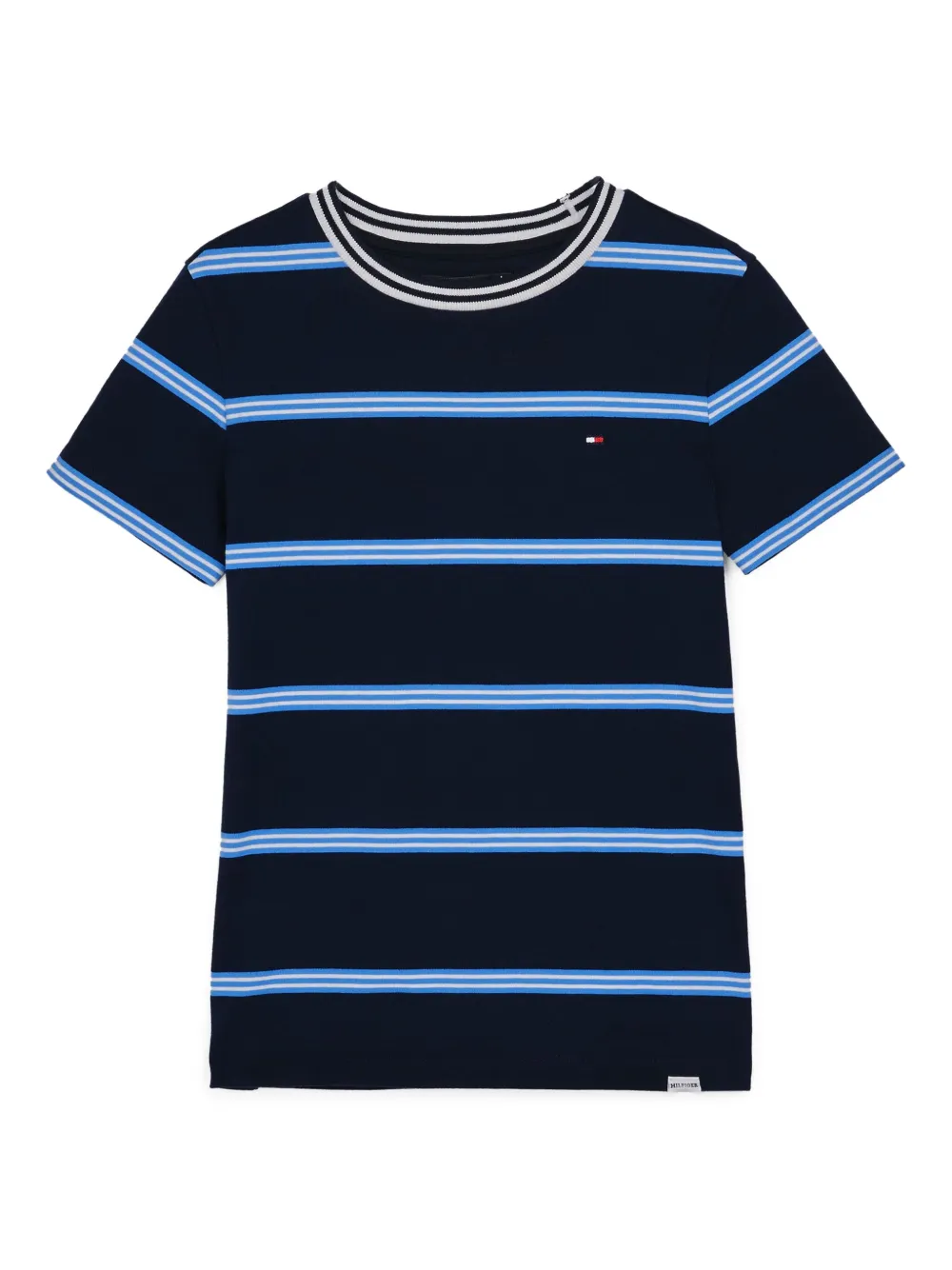 Tommy Hilfiger Junior playera con motivo de rayas | azul | Image 1