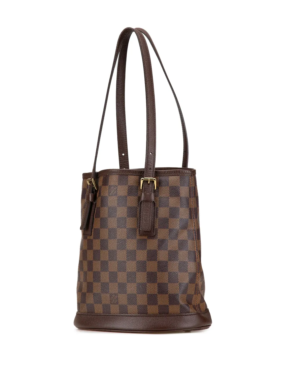 Louis Vuitton Pre-Owned 2002 Damier Ebene Marais bucket-tas - Bruin