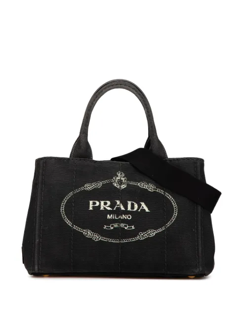 Prada Pre-Owned 2010-2024 Small Canvas Canapa Logo satchel