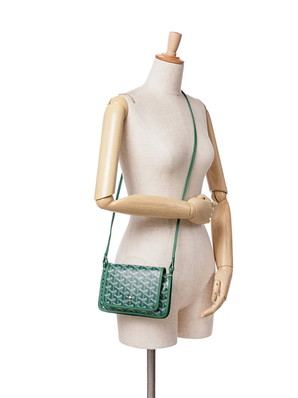 Pre-owned Goyard 2024 Ine Plumet Pocket Wallet Crossbody Bag In Green