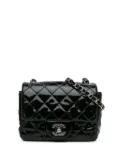 CHANEL Pre-Owned 2014-2015 Mini Square Classic Patent Single Flap crossbody bag - Black