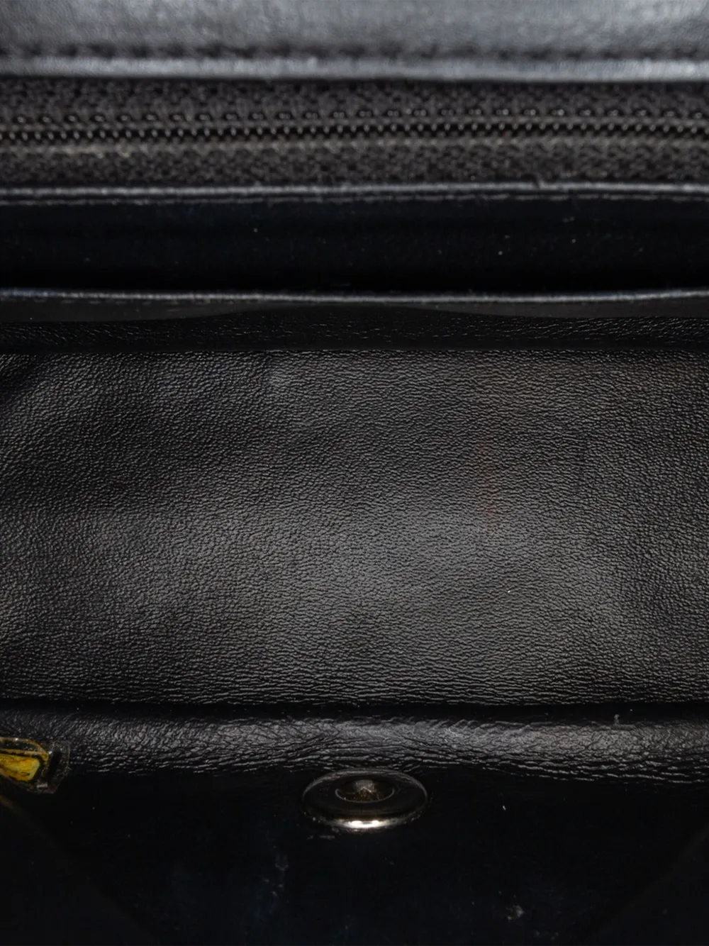 Pre-owned Chanel 2014-2015 Mini Square Classic Patent Single Flap Crossbody Bag In Black