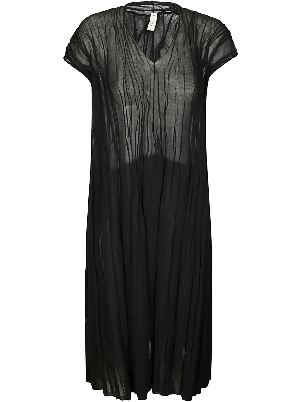 pleated midi dress