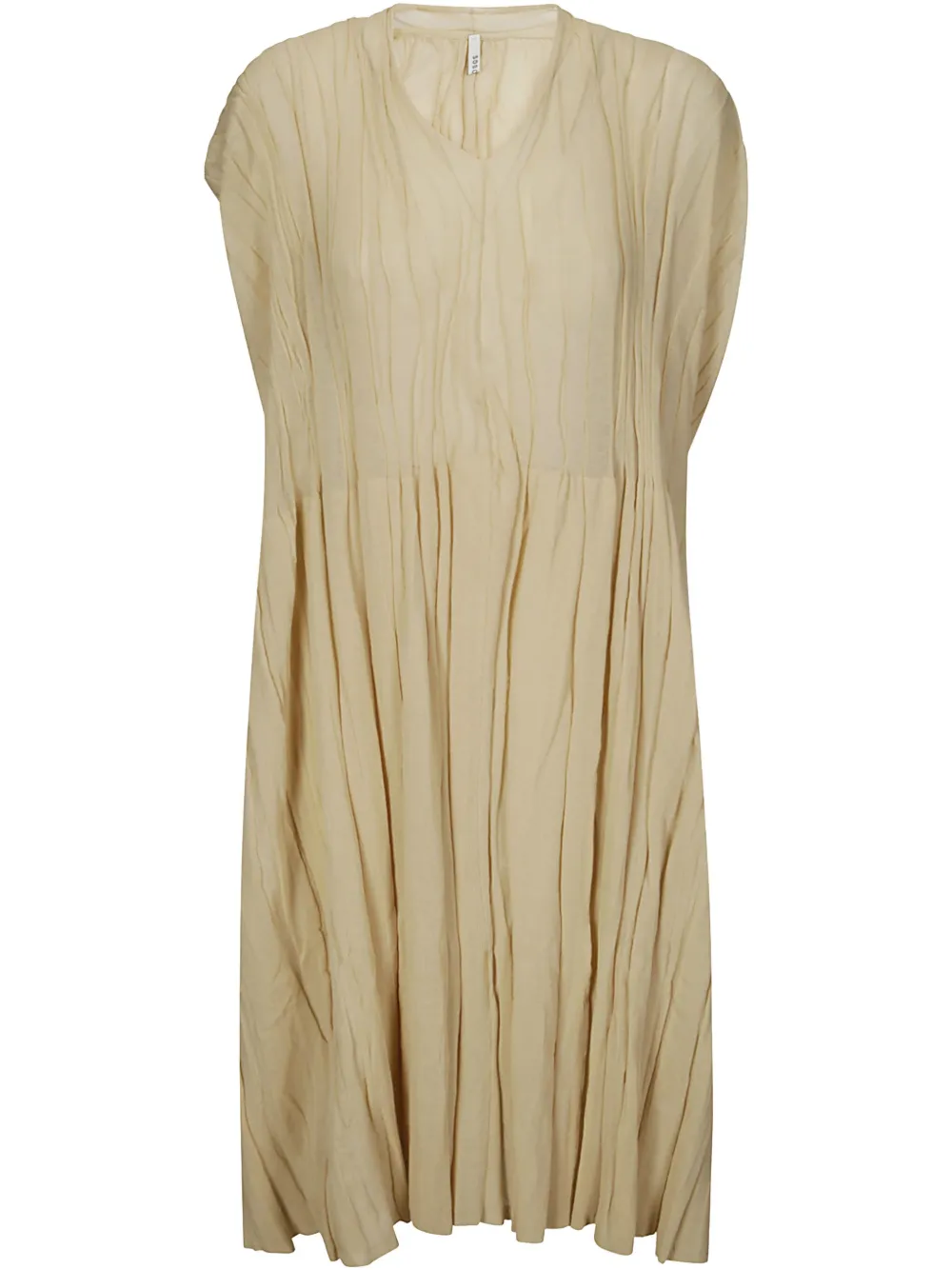 pleated midi dress