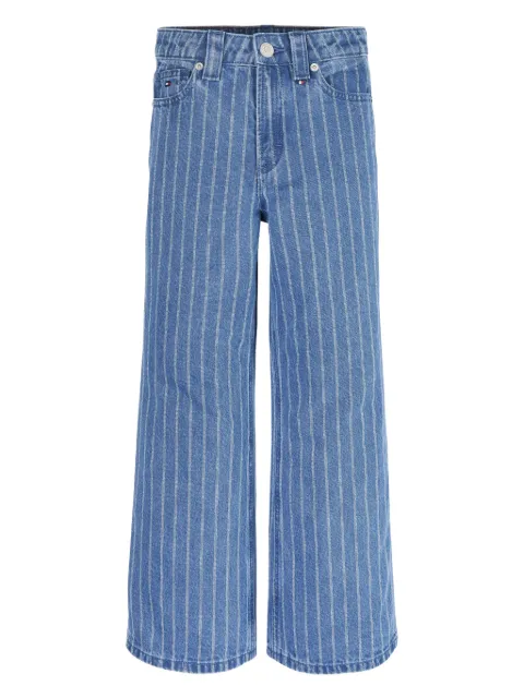 Tommy Hilfiger Junior striped wide-leg jeans