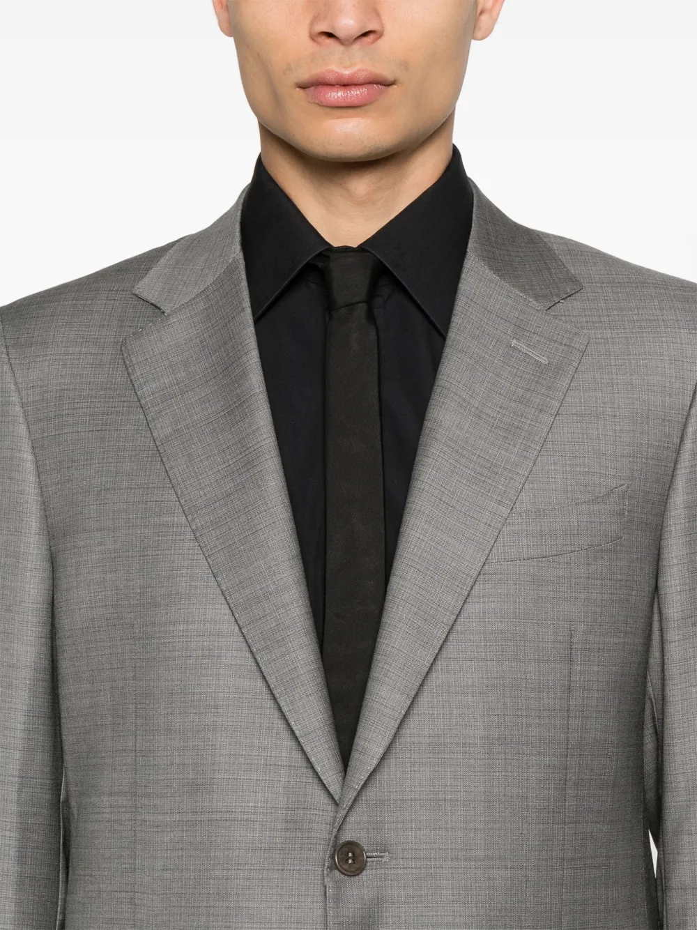 Canali Pak met enkele rij knopen Grijs