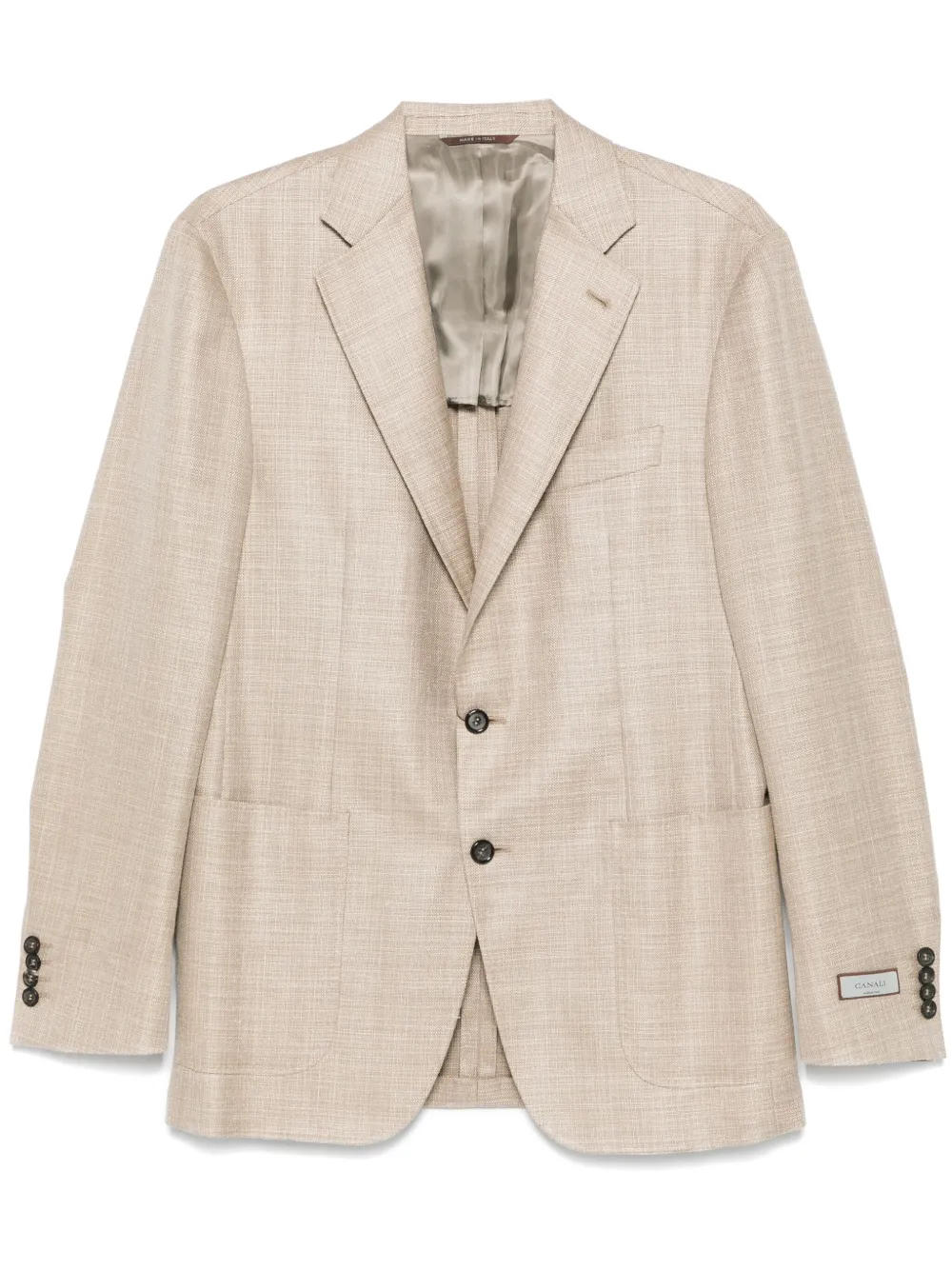 Canali Blazer met enkele rij knopen Beige