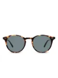 Garrett Leight Clune Sun round-frame sunglasses - Brown