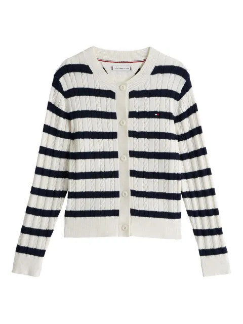 Tommy Hilfiger Junior cárdigan tejido a rayas