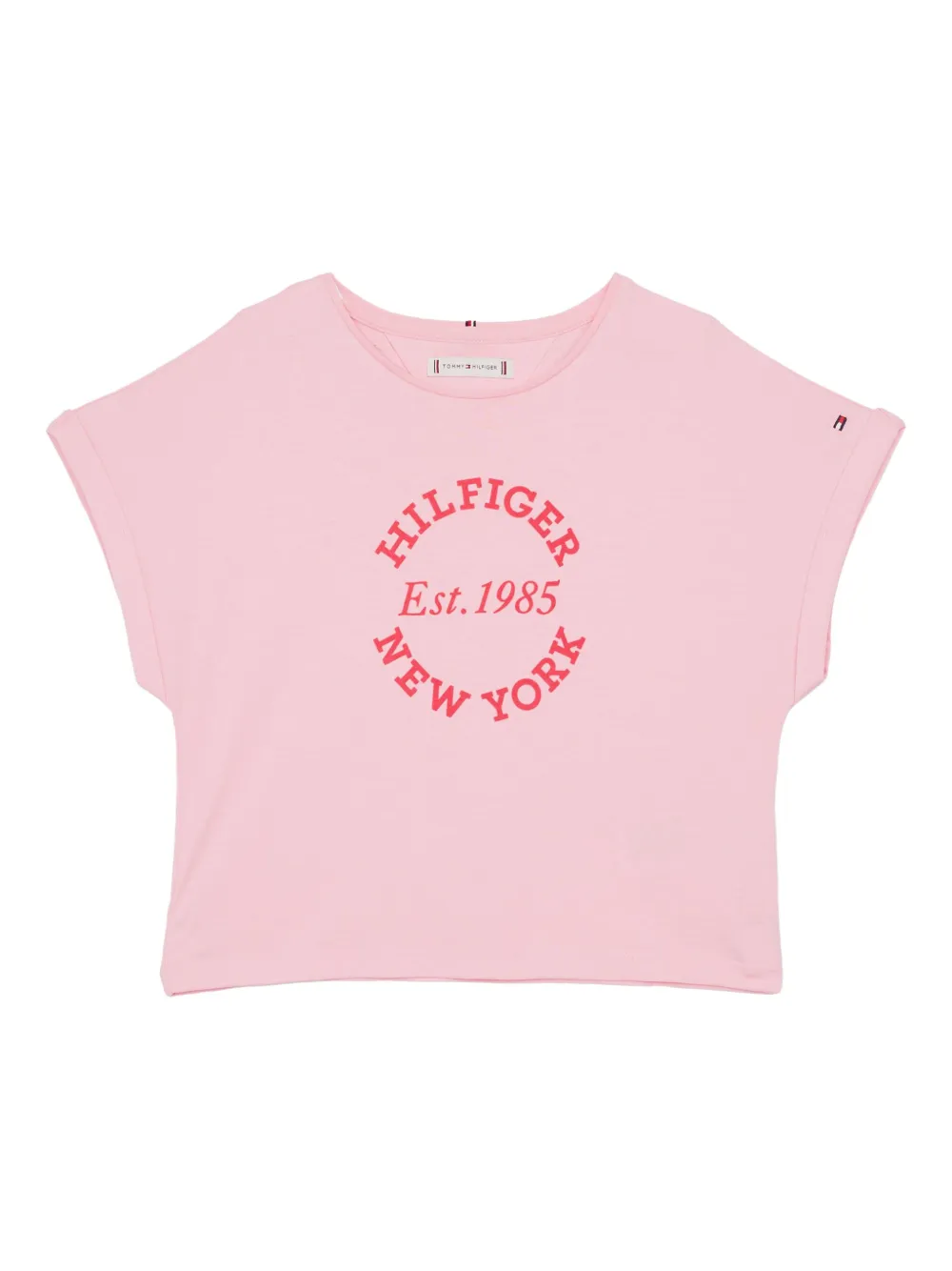 Tommy Hilfiger Junior playera con logo estampado | rosado | Image 1
