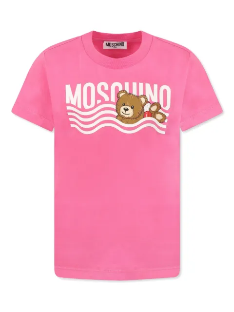 Moschino Kids футболка с логотипом