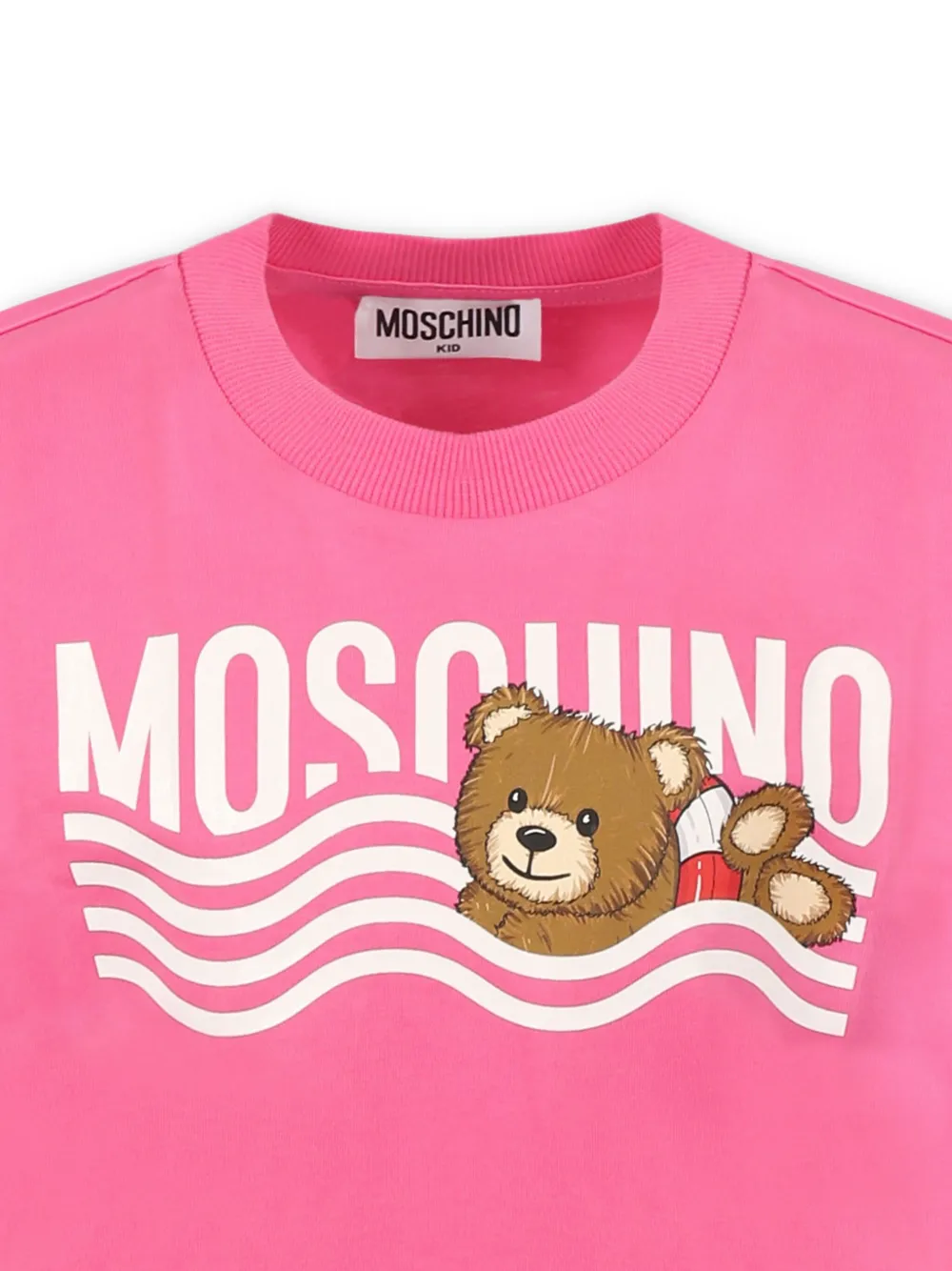 Moschino Kids T-shirt met logoprint Roze