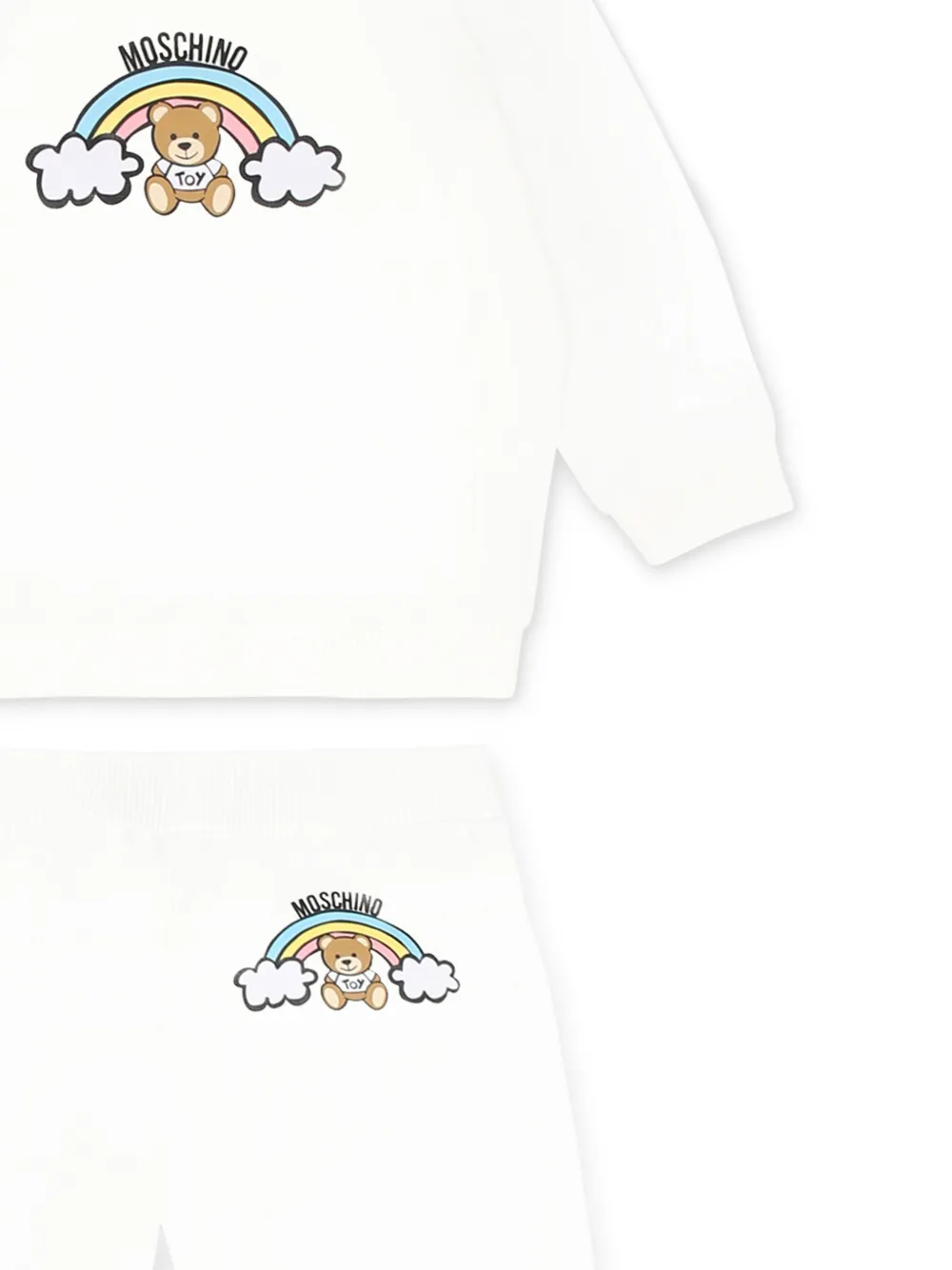 Moschino Kids Trainingspak met logoprint Wit