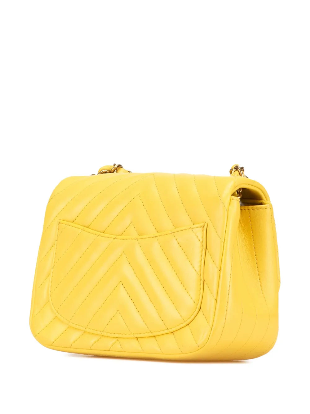 CHANEL Pre-Owned شنطة كروس 'سكوير كلاسيك شيفرون سينغل فلاب' جلد صغيرة 2015-2016 | كلاسيكيات | Image 2