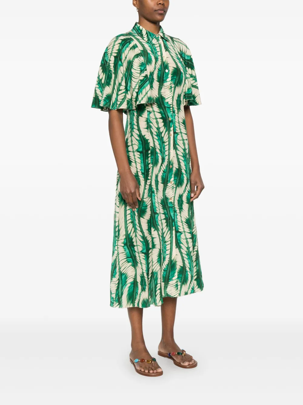 Ulla Johnson Silhuette midi-jurk Groen