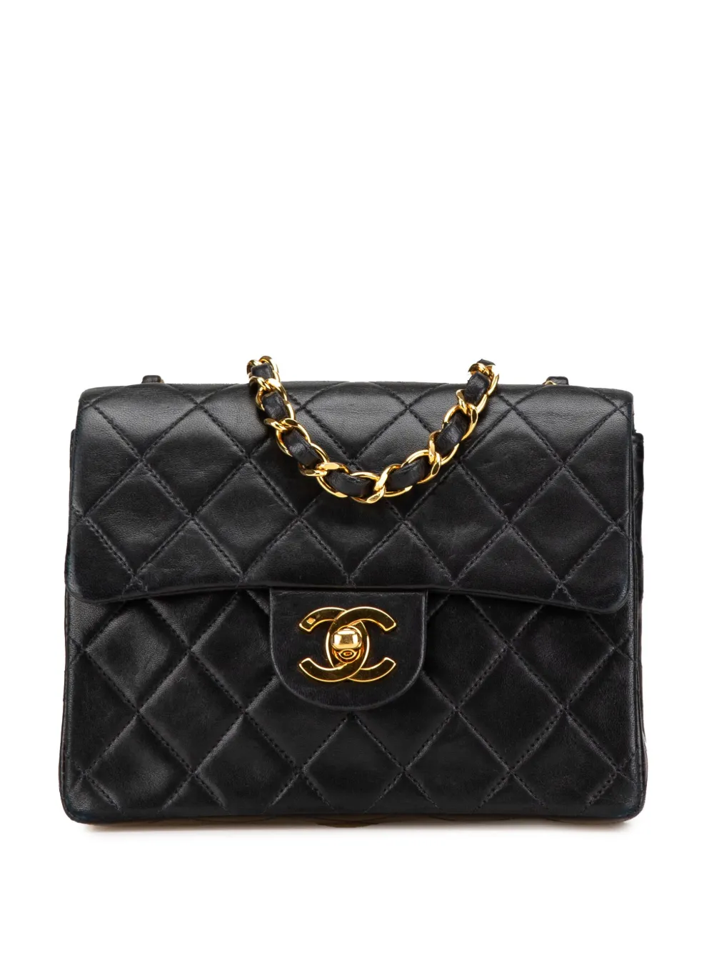 CHANEL Pre-Owned 1991-1994 mini Square Classic Single Flap Umhängetasche | Schwarz | Image 1