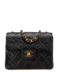 CHANEL Pre-Owned 1991-1994 Mini Square Classic Lambskin Single Flap crossbody bag - Black