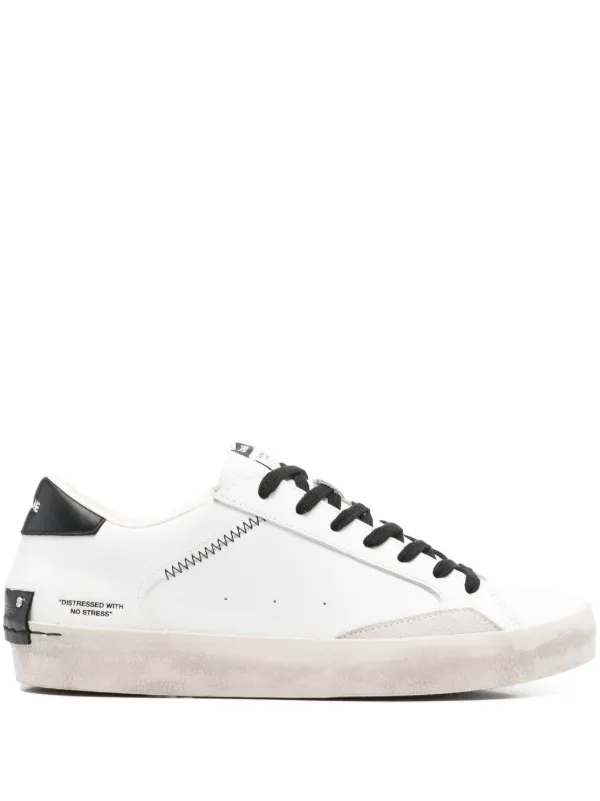 Crime London Tenis Con Efecto Envejecido Blanco FARFETCH EC