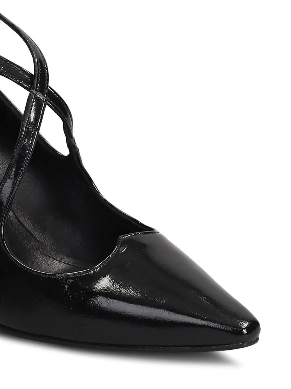 Julie Dee 75mm Patent Leather Pumps In Black