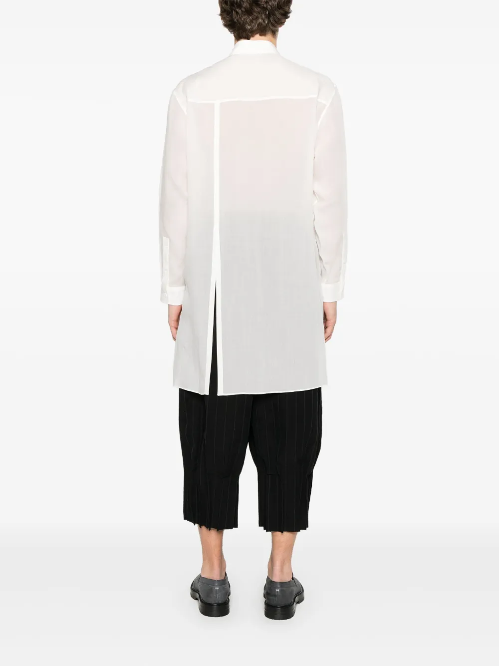Shop Yohji Yamamoto Chest-pocket Shirt In White