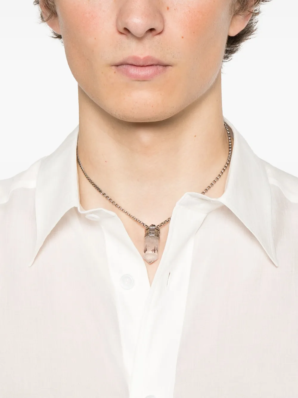 Shop Yohji Yamamoto Chest-pocket Shirt In White