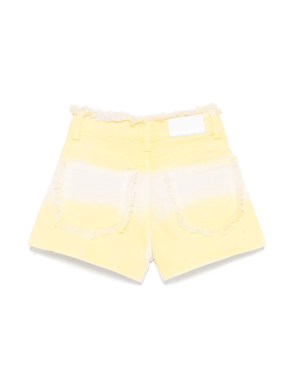 MSGM Kids Airbrushed spijkershorts - Geel