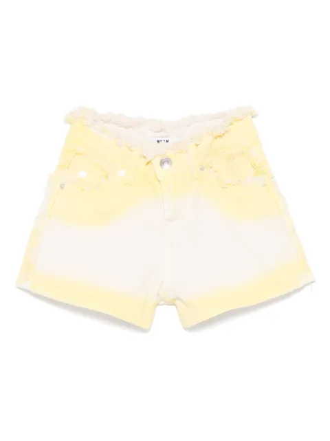 MSGM Kids shorts de mezclilla con efecto cepillado