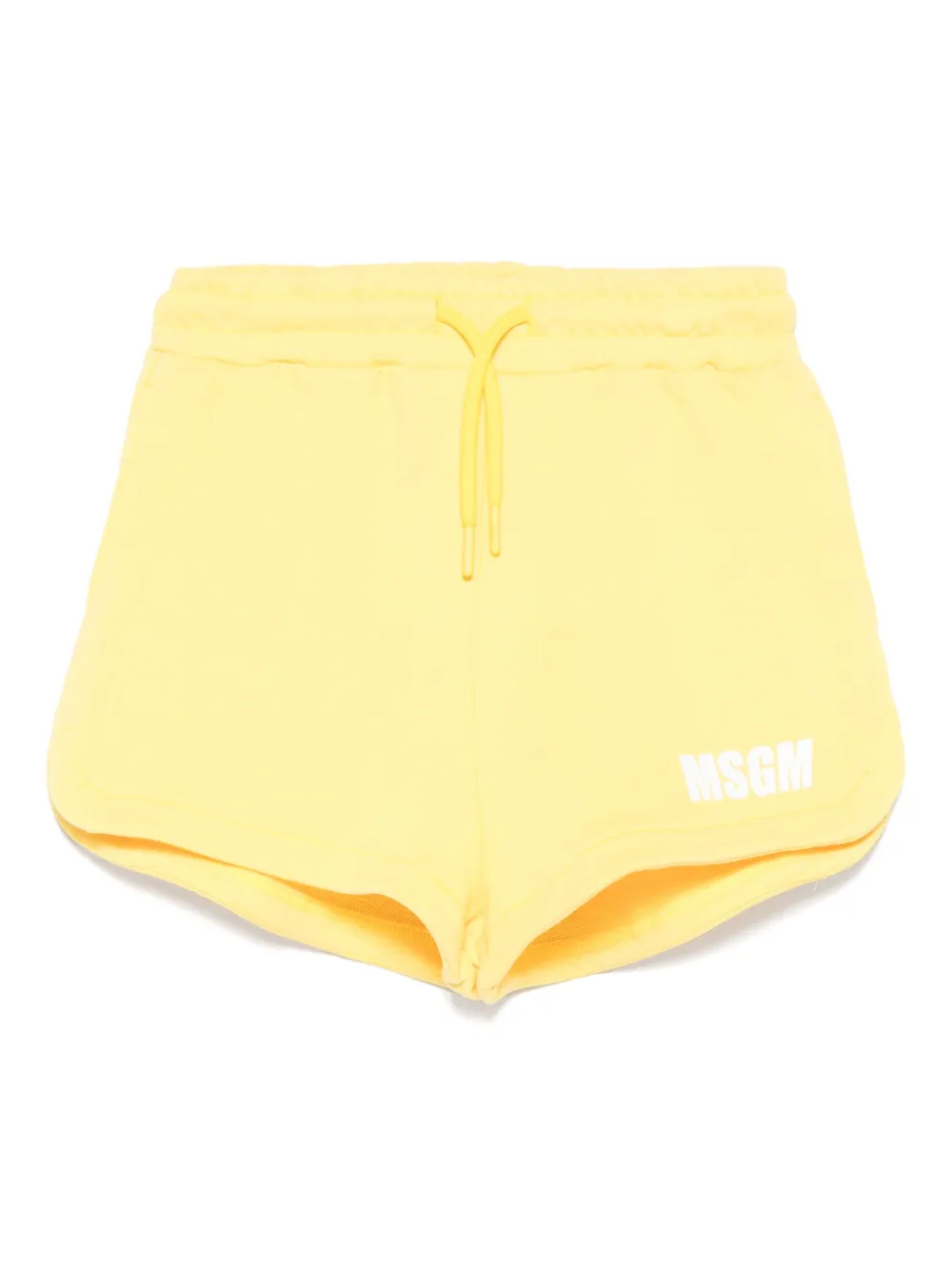 MSGM Kids Shorts met logoprint Geel