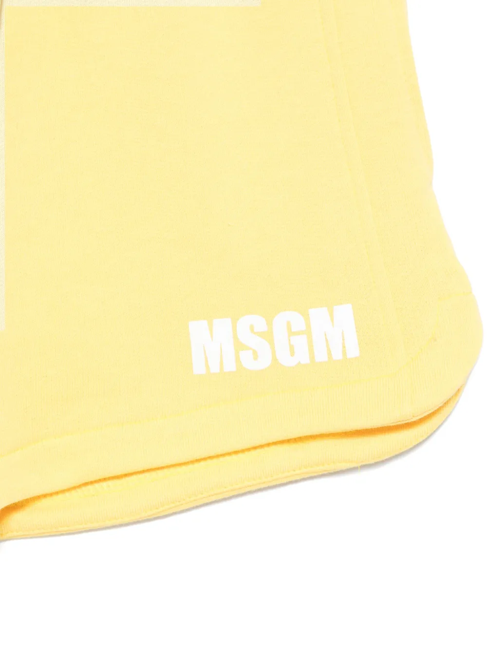 MSGM Kids Shorts met logoprint Geel