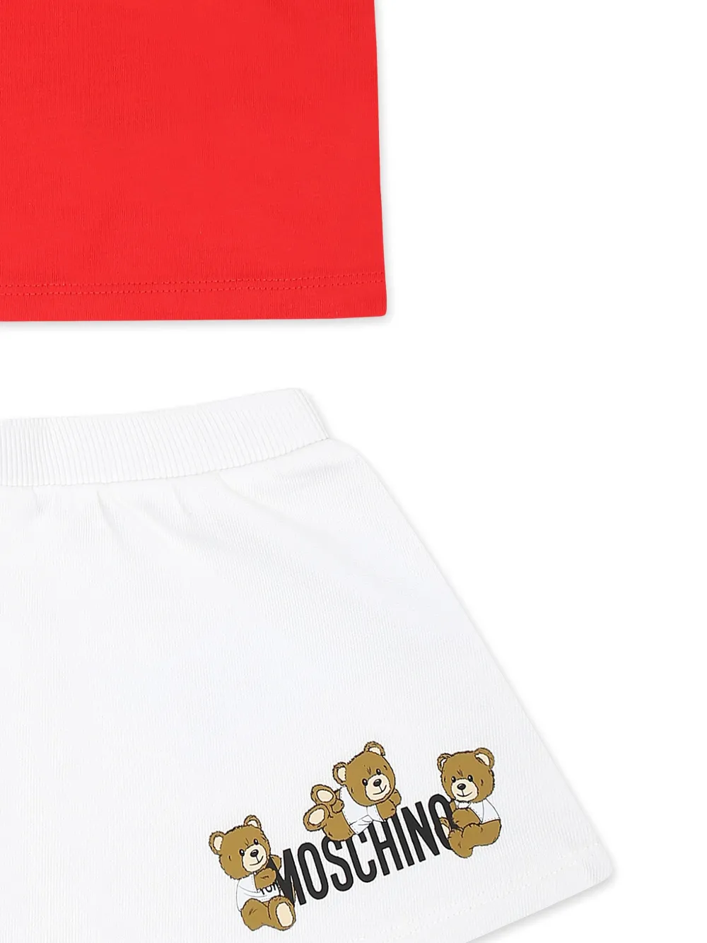 Moschino Kids Shorts met logo Wit